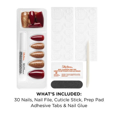 Sally Hansen Salon Effects Perfect Press-On Nails Kit - Cinna Snap - 24ct