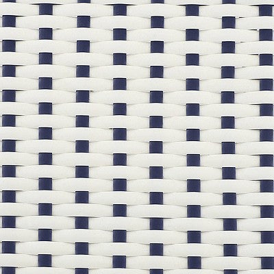 French Cafe Outdoor Folding Patio Accent Armless Chair Beige/White/Navy - Threshold (LOCAL PICKUP ONLY)