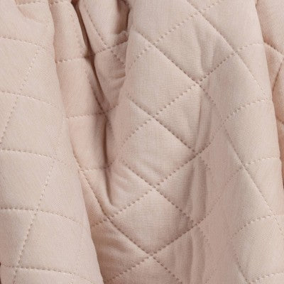 Quilted Jersey Throw Blanket with Faux Shearling Reverse Heathered Pink - Room Essentials