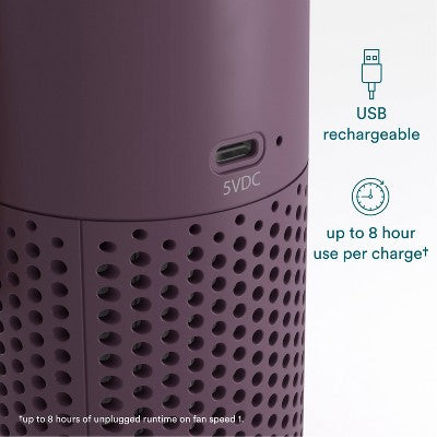 HoMedics Portable HEPA Air Purifier with Aromatherapy Purple