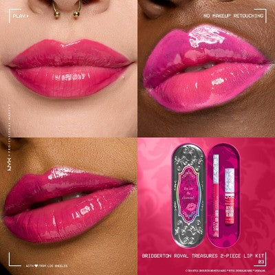 NYX Professional Makeup Bridgerton Royal Treasures Lip Kit - 03 Summer Fruit & Rumour Has It - 2pc