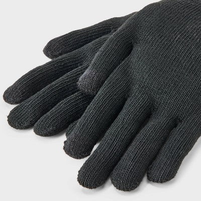 Men's Knit Tech Touch Gloves - Goodfellow & Co Black One Size Fits Most