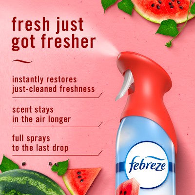 Febreze Air Mist Odor-Fighting Air Freshener - Watermelon - 8.1oz: Dye-Free, Phthalate-Free, Non-Powered
