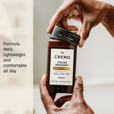 Cremo Solid Deodorant Italian Bergamot - 2.65oz