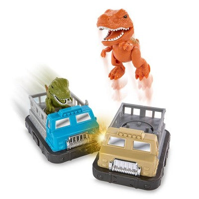 TERRA by Battat Remote Control Bumper Cars Set- Dinosaur: Infrared Play Vehicles