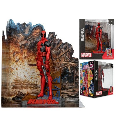 Marvel Deadpool 1:10th Scale Action Figure with Art Card: 22 Points of Articulation, Metal & Plastic Material