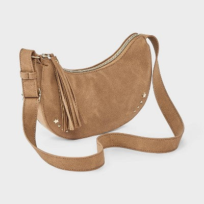 Girls' Fringe Crossbody Bag - art class Brown