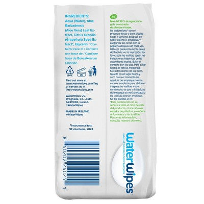 WaterWipes Sensitive+ Hydrating Boost Wipes, 3-In-1 Cleans, 99% Water with Aloe Vera, Unscented & Hypoallergenic Baby Wipes - 240ct