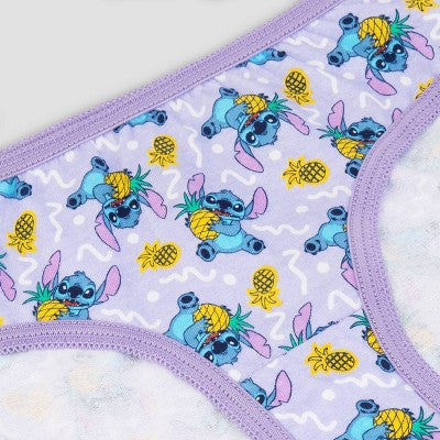Girls' Lilo & Stitch 7pk 100% Cotton Underwear - 4: Fictitious Character Jersey Briefs