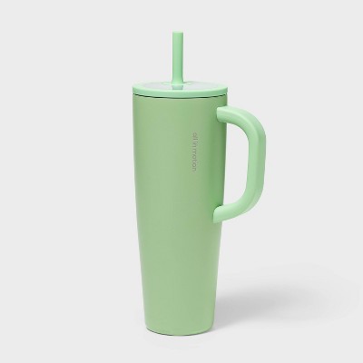 40 fl oz Stainless Steel Tumbler with Straw Green - All In Motion