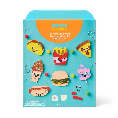 Summer Craft Food Characters Foam Garland Activity Kit - Mondo Llama