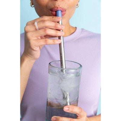 LifeStraw Sip Reusable Steel Filter Straw with Carry Case Midnight Blue
