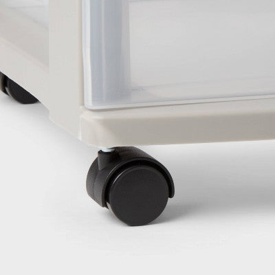 3 Drawer Medium Cart Spaceship Gray - Brightroom