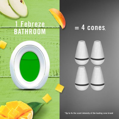 Febreze Bathroom Air Freshener Mango Splash - 2ct: Oil, Non-Powered