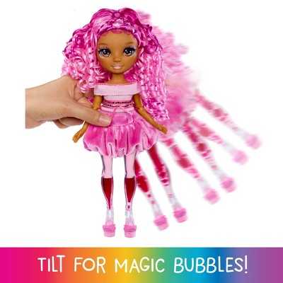 Rainbow High Sparkle and Shine Leilani with Magic Bubbles in Legs, Pink Hair 11" Fashion Doll