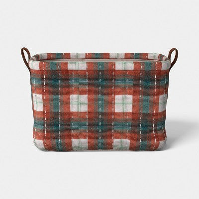 Quilted Stitch Decorative Basket Plaid - Threshold