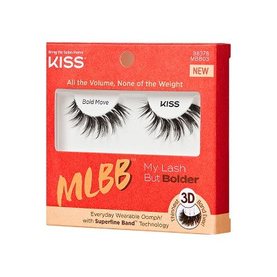 KISS Products No 03 Bolder 3D Faux Mink False Eyelashes - 1pr