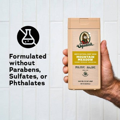 DR. SQUATCH Men's Rapids Non-Exfoliating Body Wash - Mountain Meadow