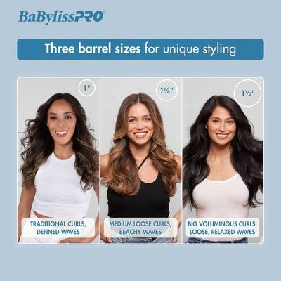 BaBylissPRO Nano Titanium Extended Barrel Curling Iron - Blue - 1"