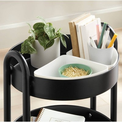 Set of 2 Cart Divider Cups Quarter Circle - Brightroom
