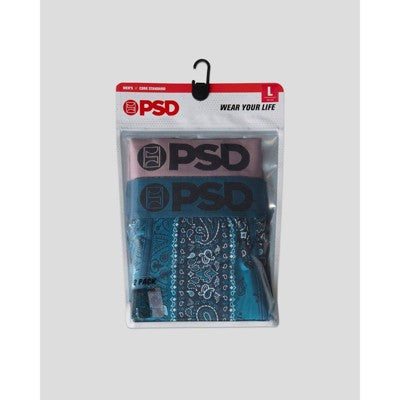PSD Men's Paisley Maze Print Briefs - Teal/Mauve XXL