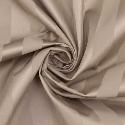 2pc 37"x84" Sun Zero Dimani Satin Striped 100% Blackout Rod Pocket Curtain Panel Pair Taupe: Energy Efficient, Noise Reduction