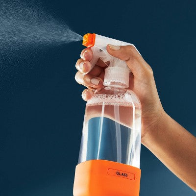 Grove Co. Reusable Cleaning Glass Spray Bottle - Sparkling Orange