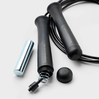 2" Weighted Jump Rope - Black - All In Motion: Polypropylene, TPR, TPU
