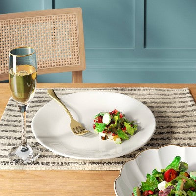10" Stoneware Aralia Dinner Plate Sour Cream - Threshold
