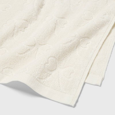 6pc Everyday Bow Dorm Towel Set Ivory - Room Essentials