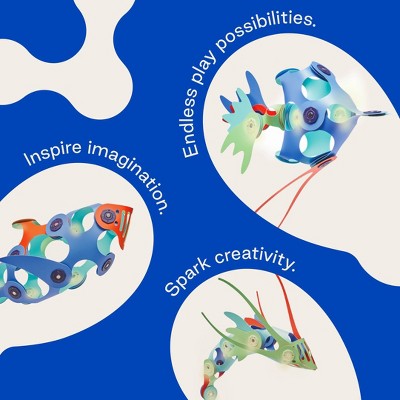 Clixo Marine Marvels Pack: Creative & Problem-Solving Magnetic Building Set with 24 Pieces