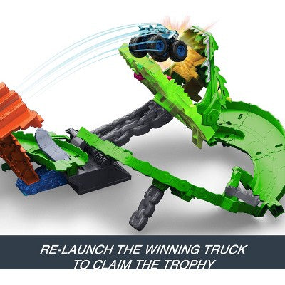 Hot Wheels Monster Trucks Sharks vs. Dinos Dragon Destruction Playset