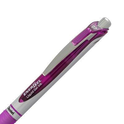Pentel EnerGel 3pk Gel Pen Violet Ink with +1 Refill: 0.7mm Quick Drying Retractable Purple Ink Pens, Art & Stationery
