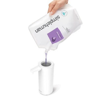 simplehuman 9oz Automatic Sensor Pump - Refillable Touchless Liquid Soap Dispenser - White Steel