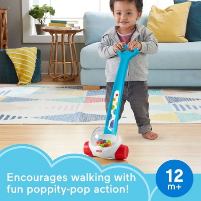 Fisher-Price Corn Popper Blue Push Toy with Popping Action for Baby & Toddler Ages 1+ Years