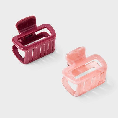 Claw Hair Clip and Hair Twister Set 5 pc - A New Day Pink