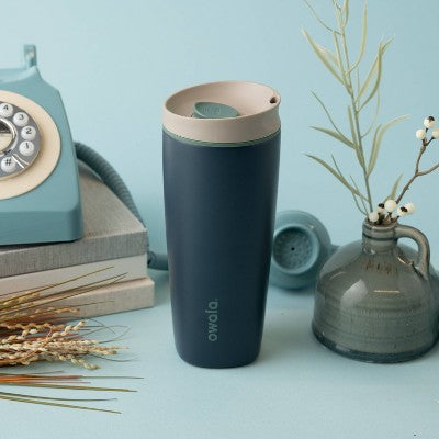 Owala 20oz SmoothSip Slider Stainless Steel Travel Mug - Navy Nights