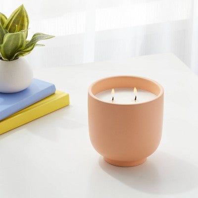 2-Wick Ceramic Jar Candle Luminous Peach 13.5oz - Room Essentials