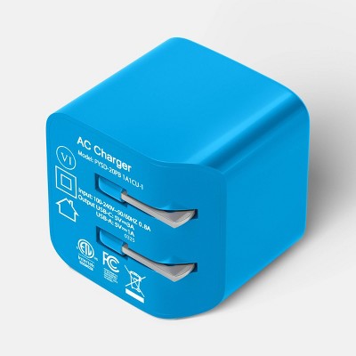 Dual Port (A+C) Wall Adapter - heyday Bright Blue