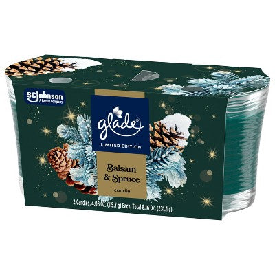 Glade Jar Candles - Baslam & Spruce - 4.08oz/2ct