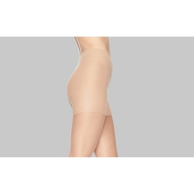 Hanes 2pk Graduated Sheer Compression Tights - Nude M: Nylon & Spandex Hosiery, High Waisted, Sheer Toe, Control Top