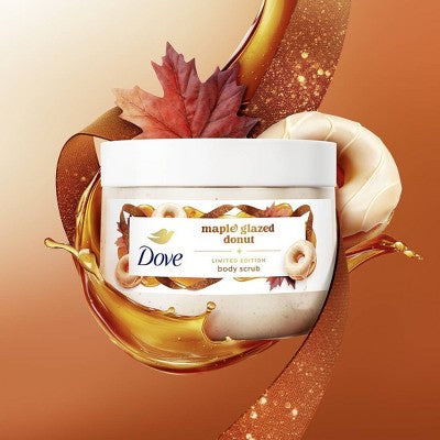 Dove Beauty Limited Edition Fall Holiday Treat Body Scrub - Maple Glazed Donut - 15oz