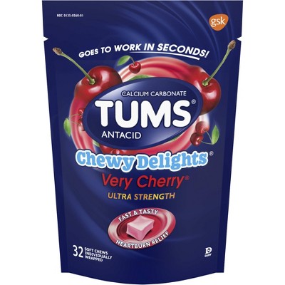Tums Ultra Delight Chewy Antacids - Very Cherry - 32ct