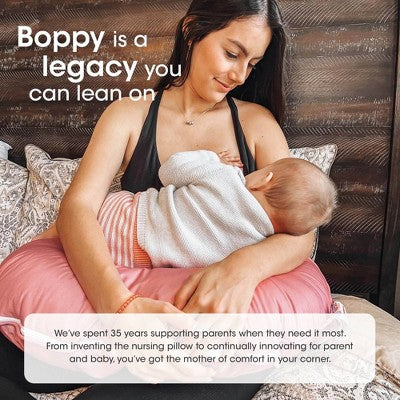 Boppy Nursing Pillow - Gray Beige Leaves
