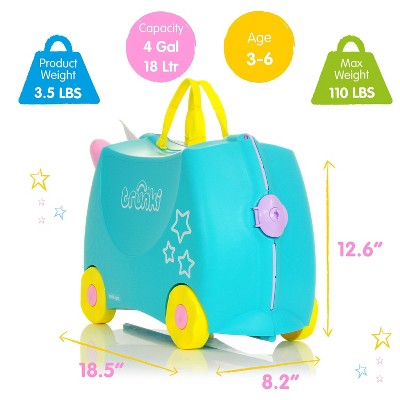 Trunki Kids' Ride-On Hardside Carry On Suitcase - Una Unicorn