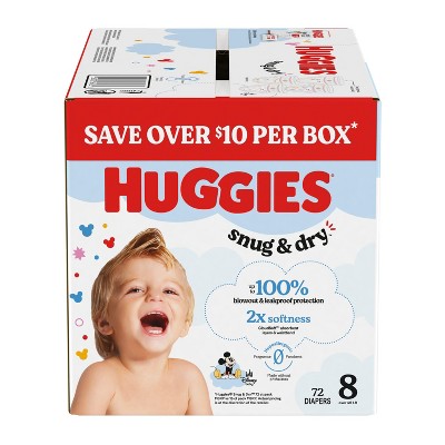 Huggies Snug & Dry Disposable Diapers - Size 8 - 72ct