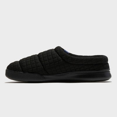 dluxe by dearfoams Men's Julien Plush Clog Slippers - Black L