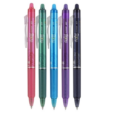 Pilot 5ct FriXion Clicker Erasable Gel Pens Fine Point 0.7mm Assorted Inks