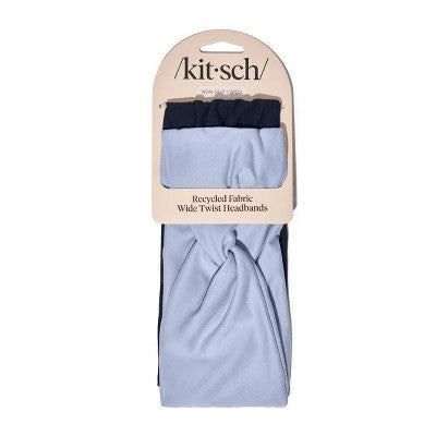 Kitsch-Mass Recycled Fabric Wide Twist Headbands - Garden Bouquet - 2ct