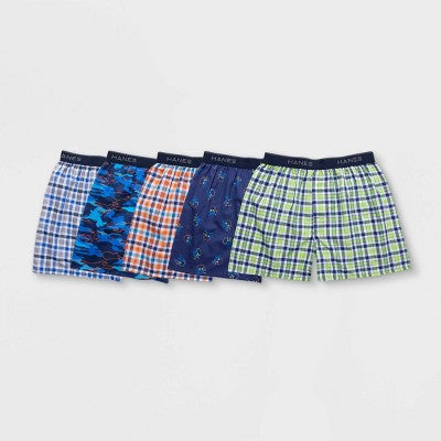 Hanes Boys' 5pk Boxer - Colors May Vary XL